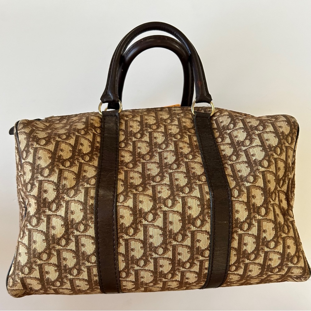 Dior Beige and Brown Monogram Duffel Bag